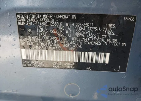 2007 Toyota Rav4 Limited z USA, uszkodzony, nr VIN JTMBK31V175014775